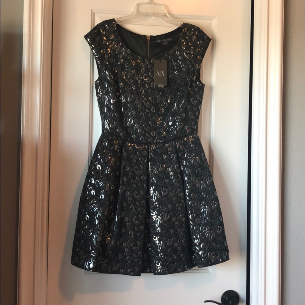 NWT A/X Silver & Black Leopard print dress